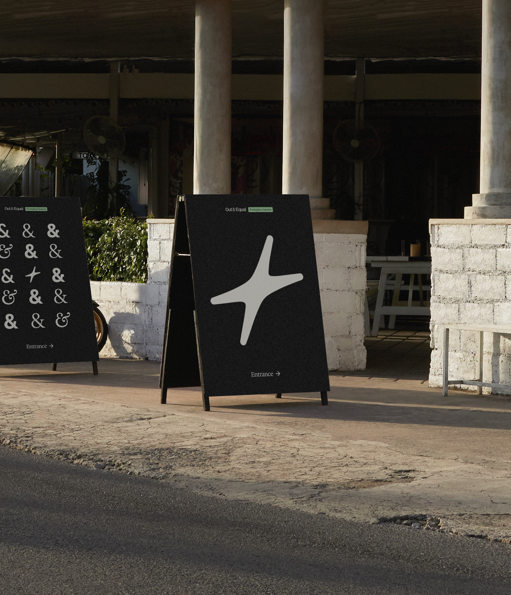 Logo on colored background