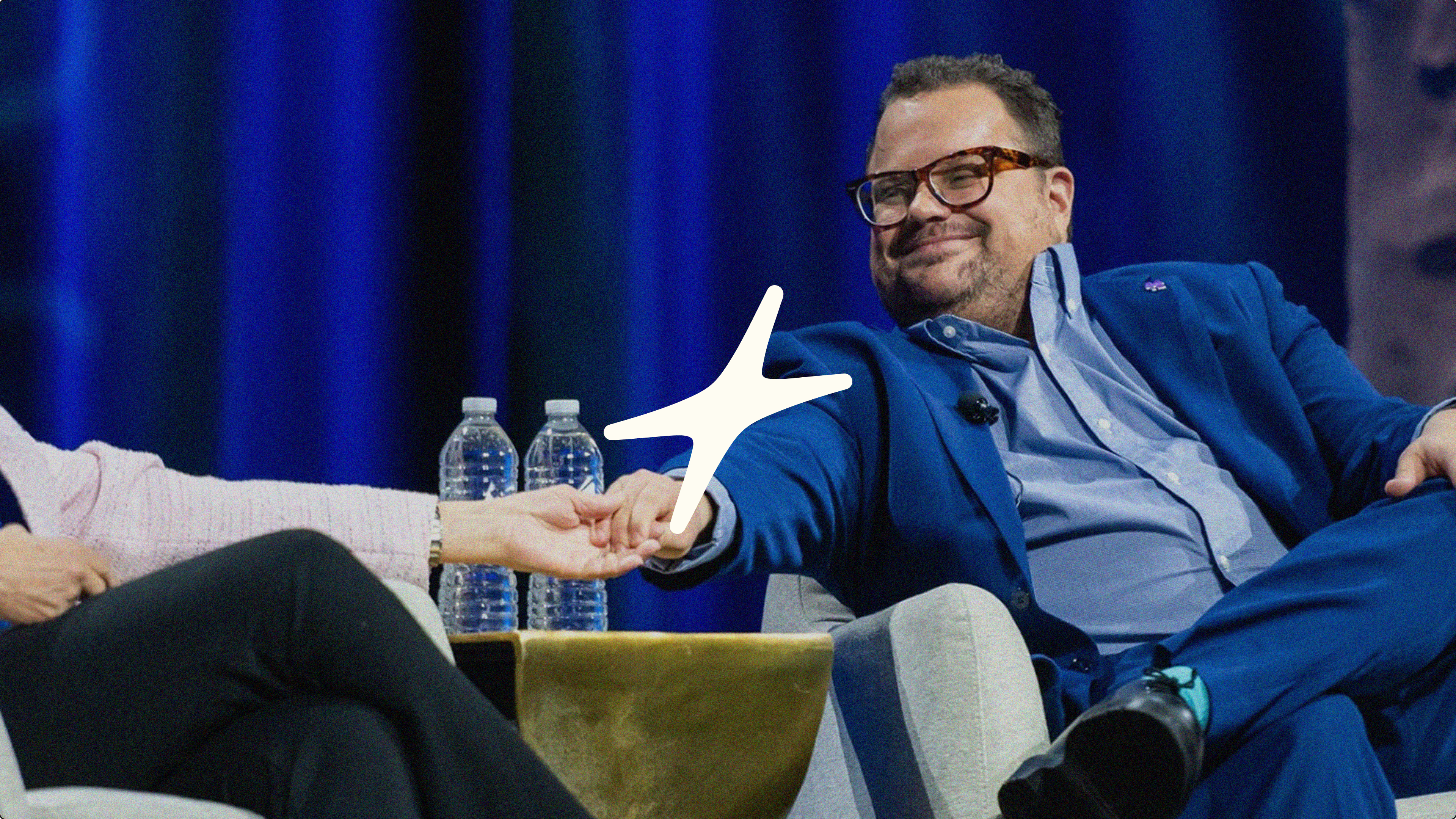 Logo on colored background